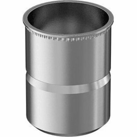 BSC PREFERRED Tin-Plated 18-8 Stainless Steel Low-Profile Rivet Nut 3/8-16 Internal Thread .730 Length 98005A180